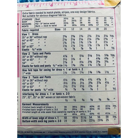 Simplicity 8914 tunic top pants pattern - Picture 5 of 5